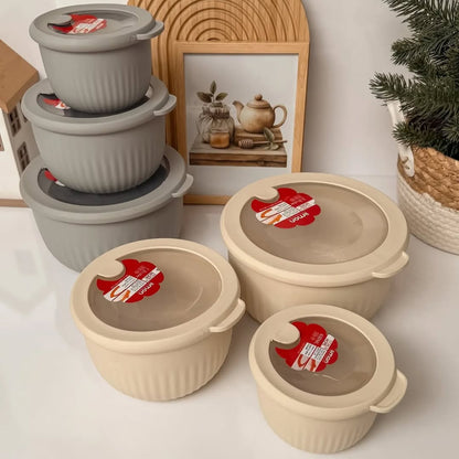 Limon Bowl Set with Vented Lid 3-Pcs (Plastic)!