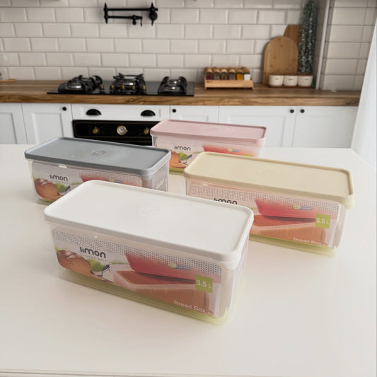 Limon Plastic Bread Box 3.5-Liter (Rectangular)