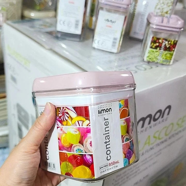 Limon Acrylic Thumb Canisters and Storage Jars (Square)