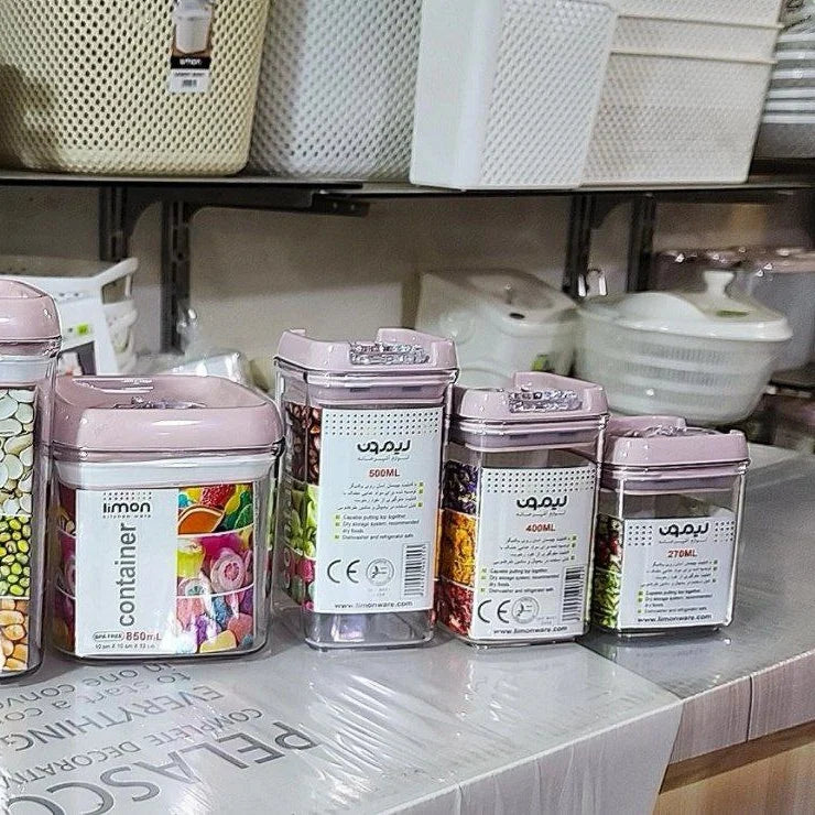 Limon Acrylic Thumb Canisters and Storage Jars (Square)