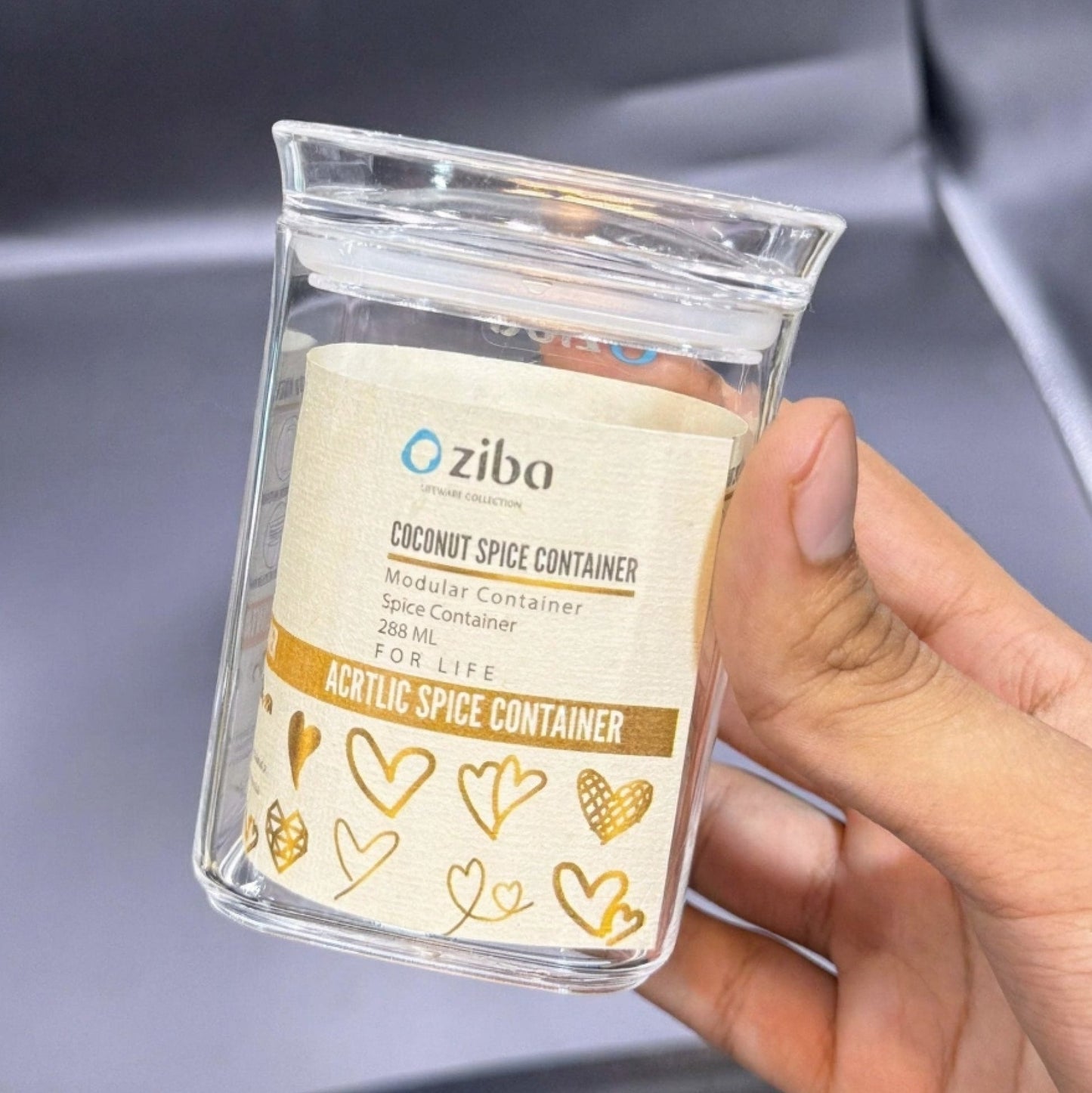 ZIBA Acrylic Crystal Jars with Airtight Lid!