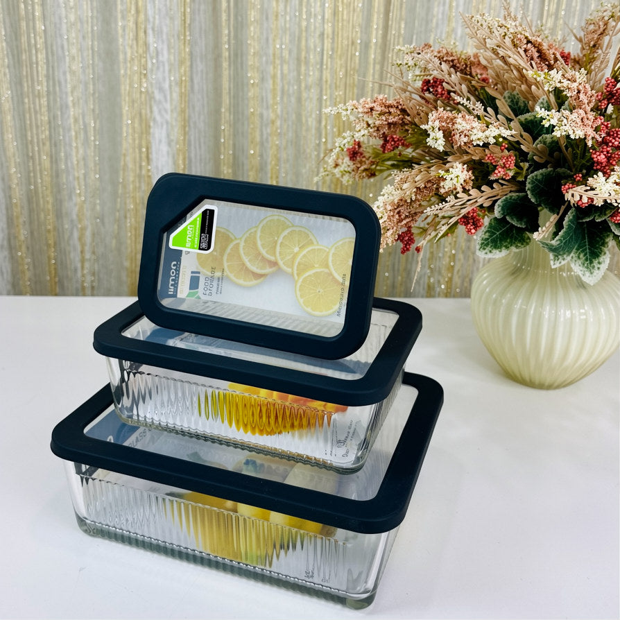 Limon Multicolor Glass Container 3-Pcs Set