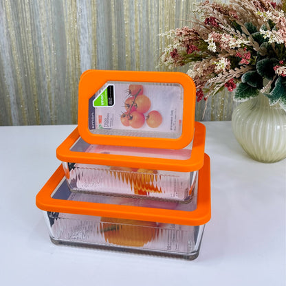 Limon Multicolor Glass Container 3-Pcs Set