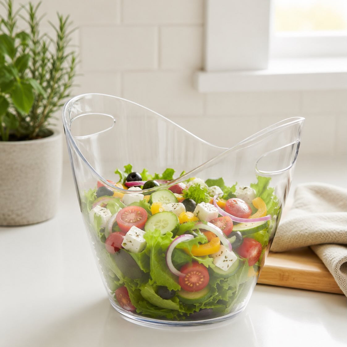 Limon Acrylic Serving Bowl 2-Liter (Transparent)