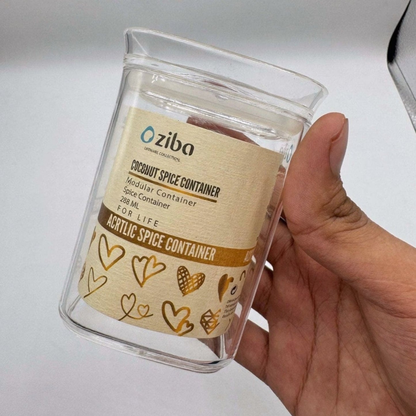 ZIBA Acrylic Crystal Jars with Airtight Lid!