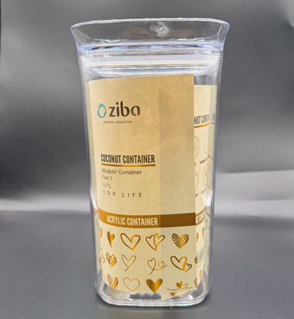 ZIBA Acrylic Crystal Jars with Airtight Lid!