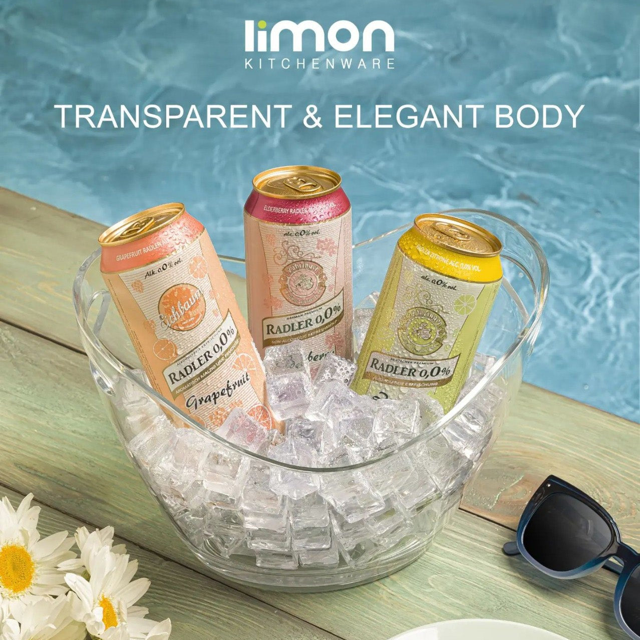 Limon Acrylic Serving Bowl 2-Liter (Transparent)