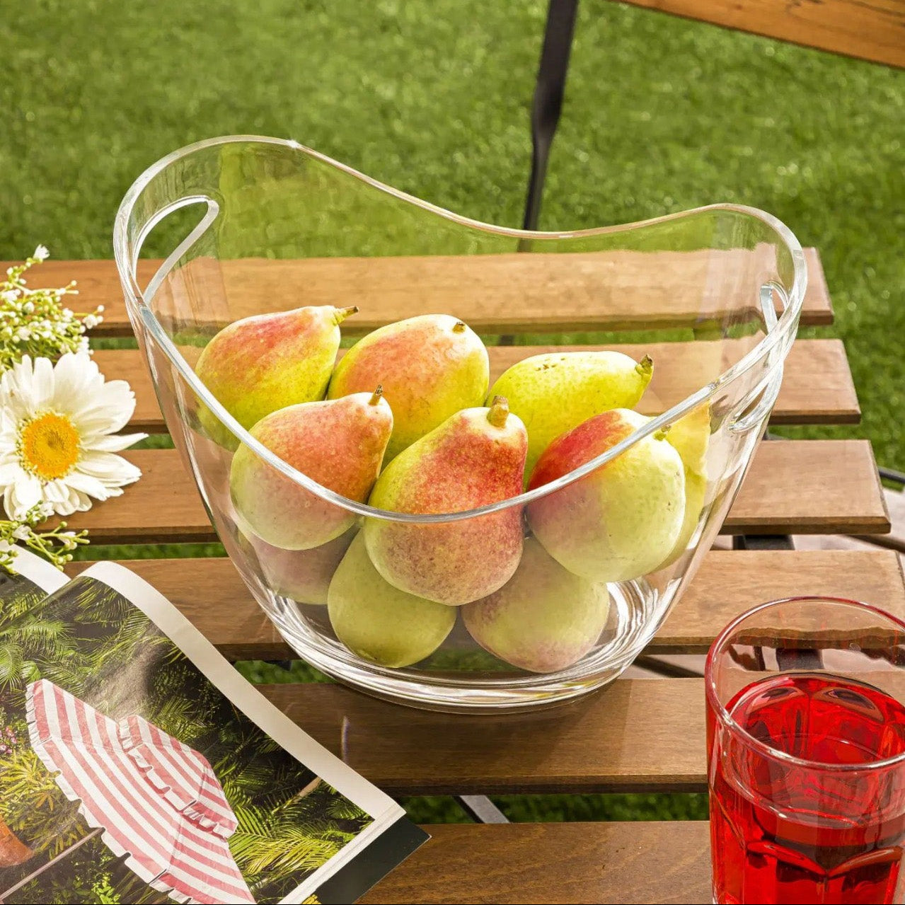 Limon Acrylic Serving Bowl 2-Liter (Transparent)
