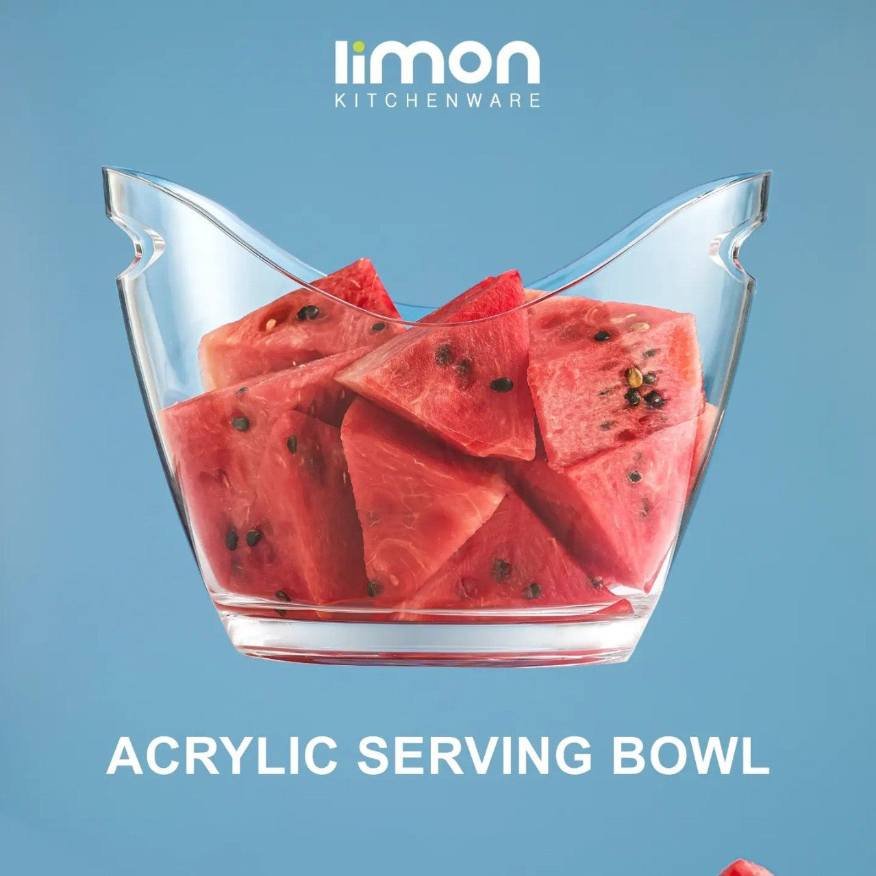 Limon Acrylic Serving Bowl 2-Liter (Transparent)