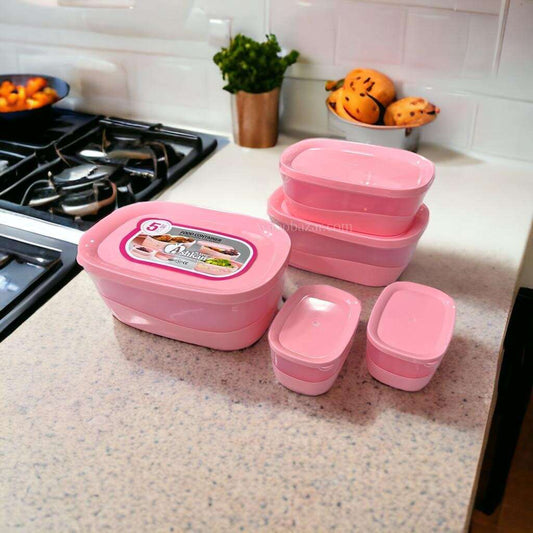 Ashkan Plastic Oval Bowl Set 5-Pcs!