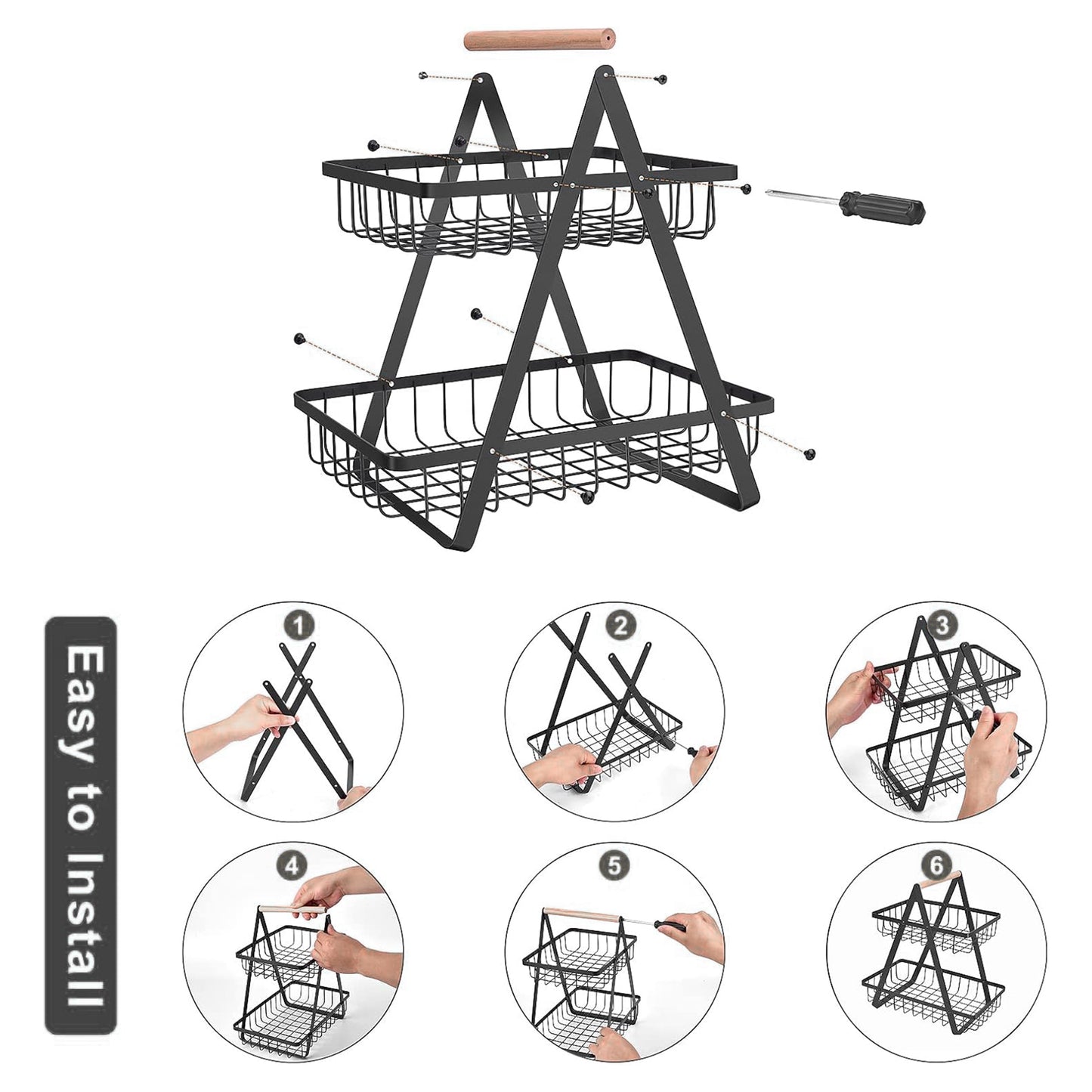 Multi-Purpose Fruit & Vegetable Basket (2-Tier)!