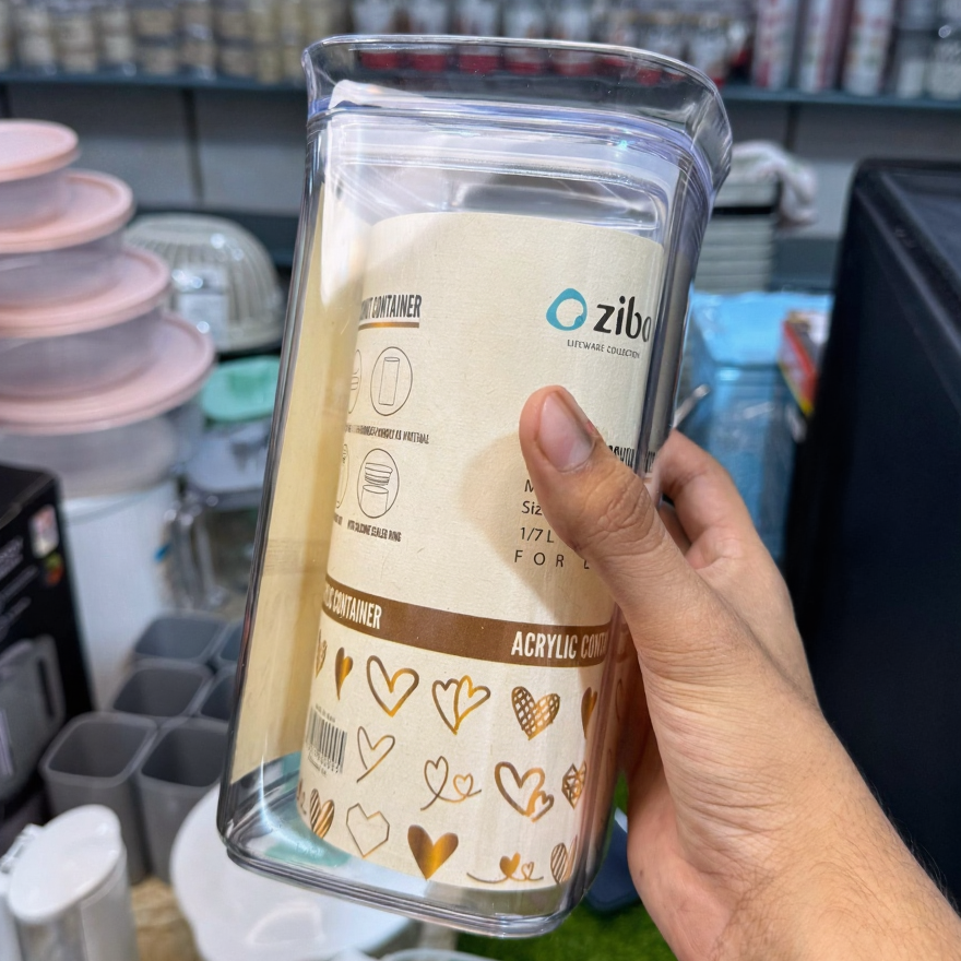 ZIBA Acrylic Crystal Jars with Airtight Lid!