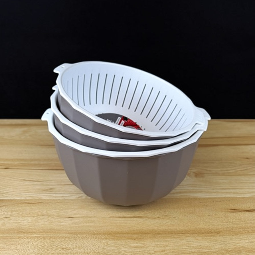 Ziba 2-in-1 Colander & Bowl Set (3-Piece)