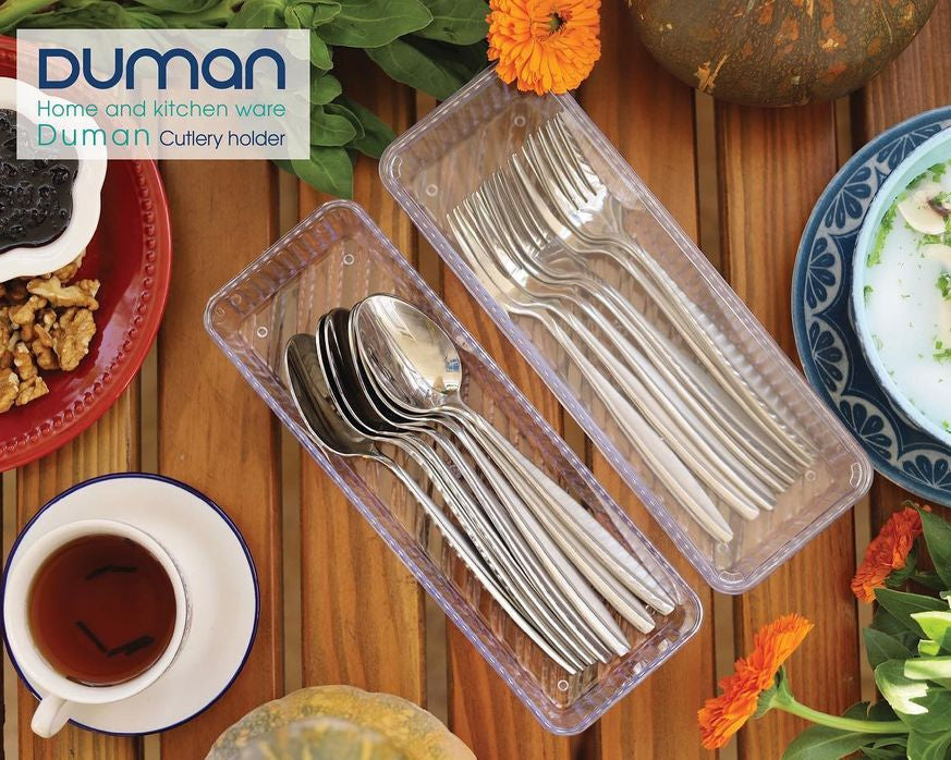 Duman Crystal Spoon & Cutlery Tray with Lid