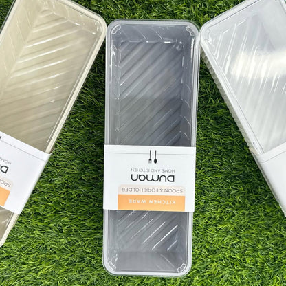 Duman Crystal Spoon & Cutlery Tray with Lid