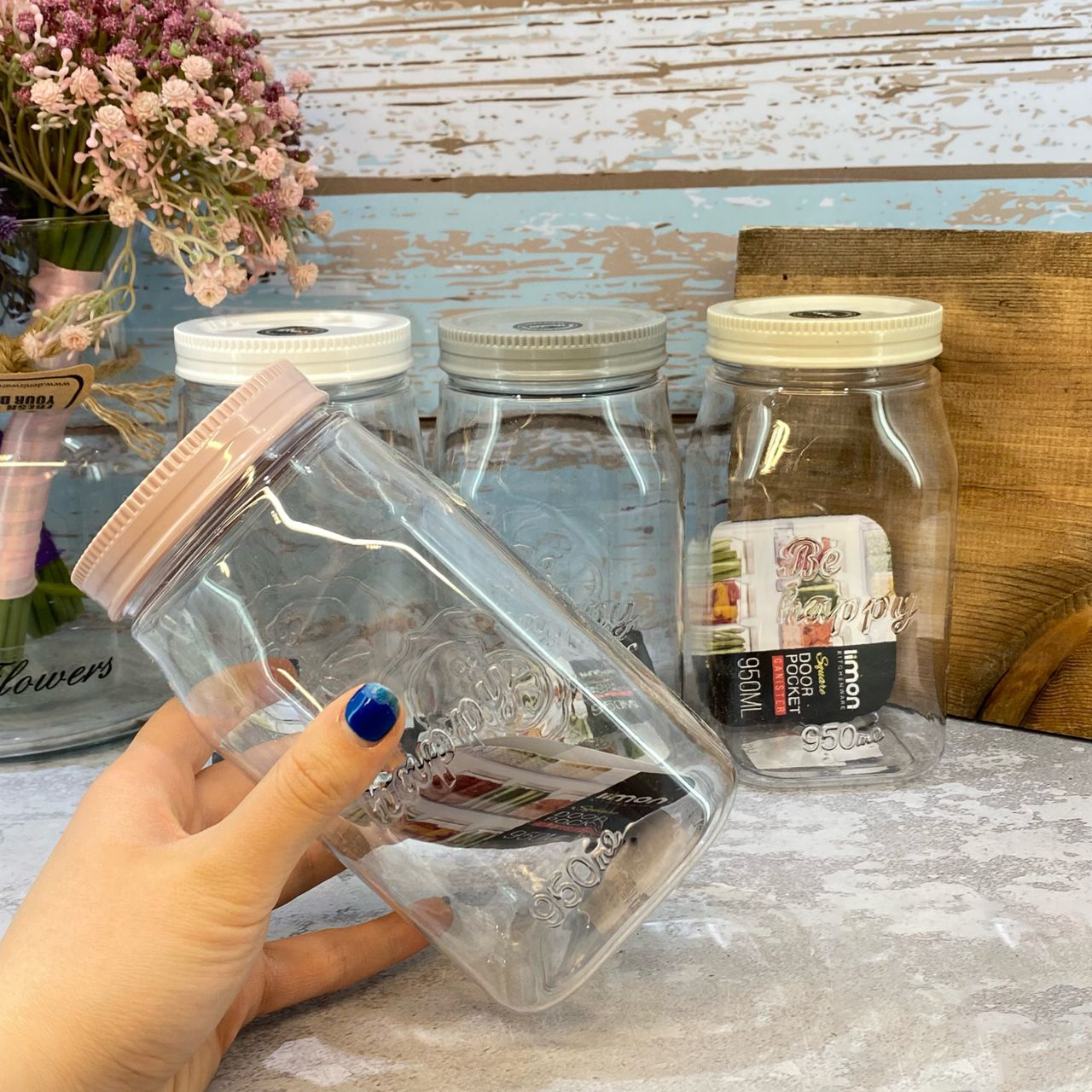 Limon Door Pocket Canister Jars (Square)!