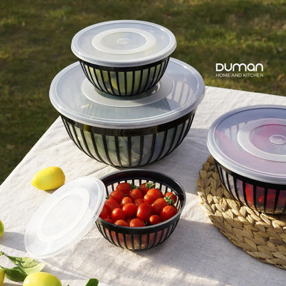 Duman Dorna Round Bowl Set with Lid 4-Pcs