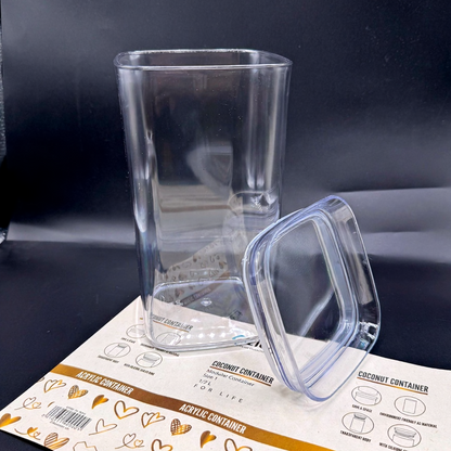 ZIBA Acrylic Crystal Jars with Airtight Lid!