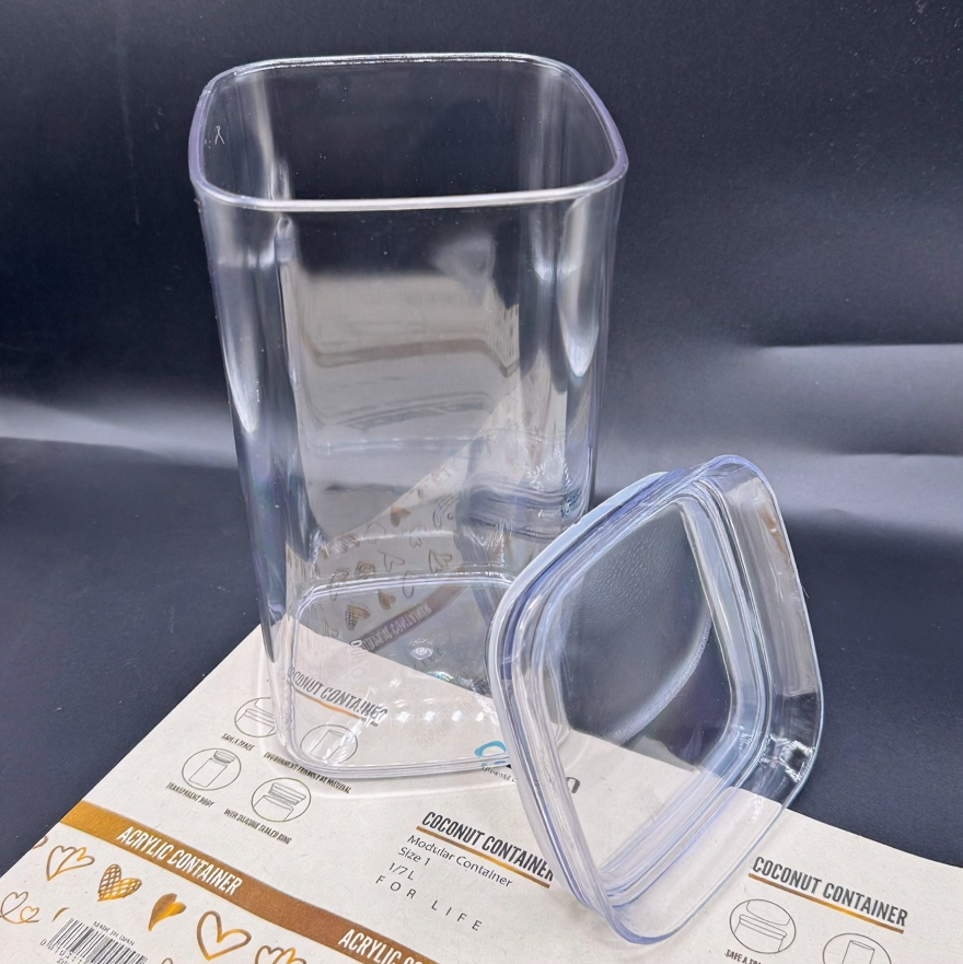 ZIBA Acrylic Crystal Jars with Airtight Lid!
