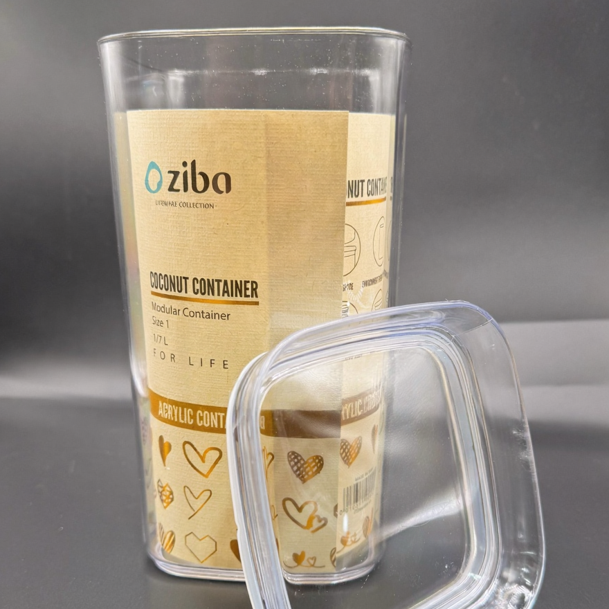 ZIBA Acrylic Crystal Jars with Airtight Lid!