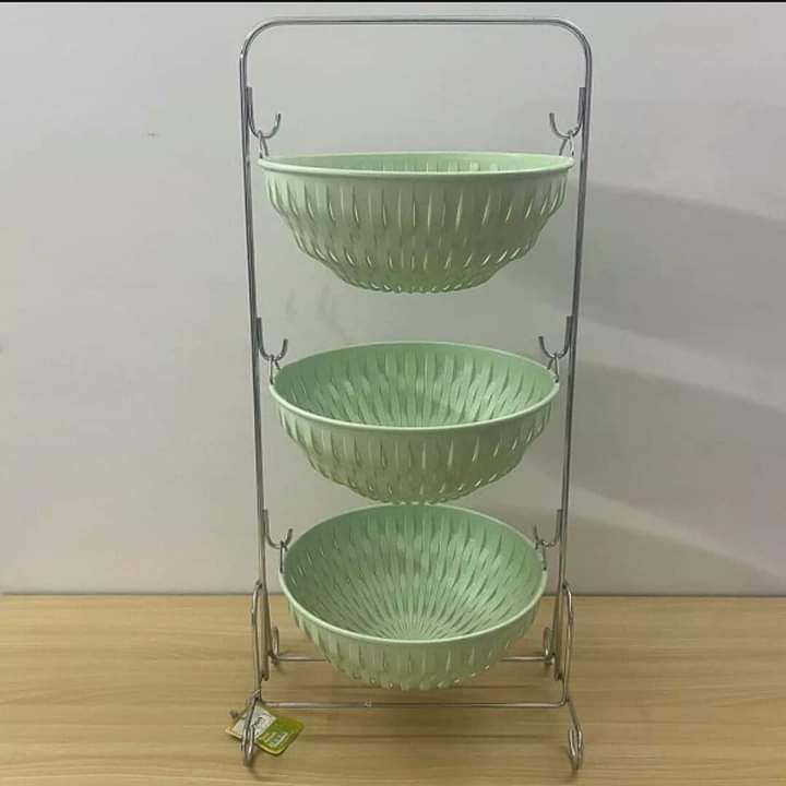 Limon Onion Rack 3-Floor with Metal Stand (Round)