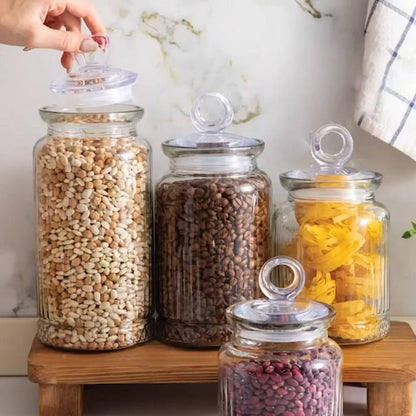 Ziba Glass Containers, Jars & Canisters (Round)