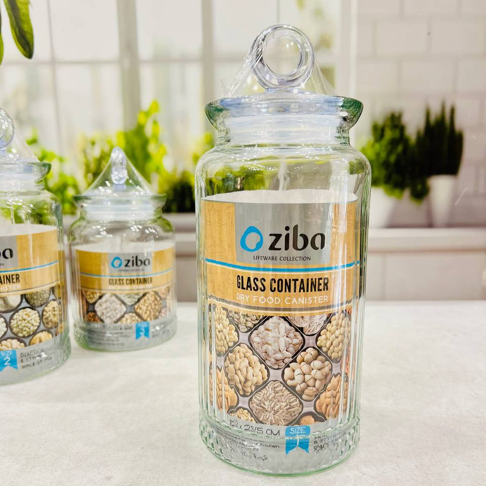 Ziba Glass Containers, Jars & Canisters (Round)