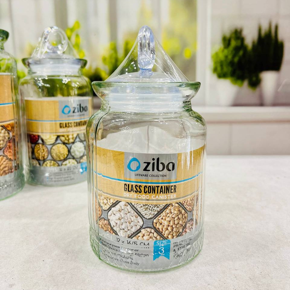 Ziba Glass Containers, Jars & Canisters (Round)