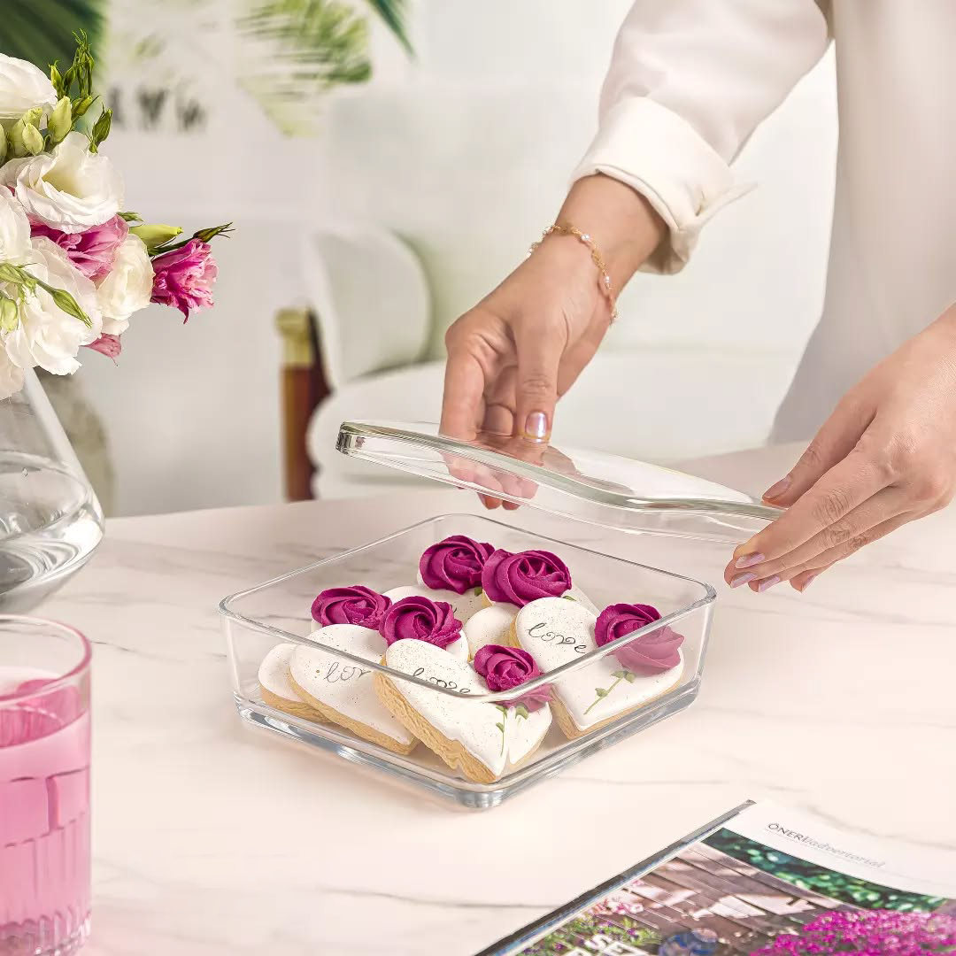 Limon Glass Candy Box with Lid!