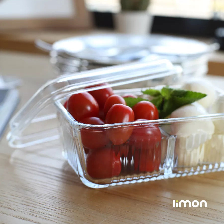 Limon Glass Snack Serving Tray with Acrylic Lid