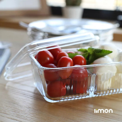 Limon Glass Snack Serving Tray with Acrylic Lid