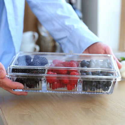 Limon Glass Snack Serving Tray with Acrylic Lid