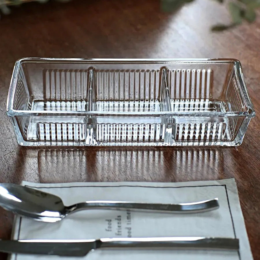 Limon Glass Snack Serving Tray with Acrylic Lid