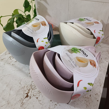 Limon Washing Bowl Set with Handle & Strainer!