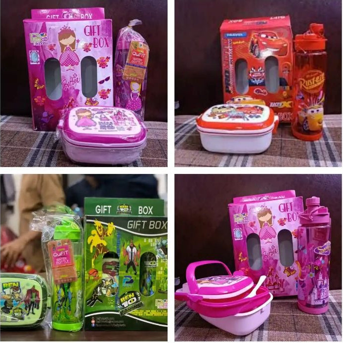 2 in 1-Lunch Box & Water Bottle Set 600-ml)!