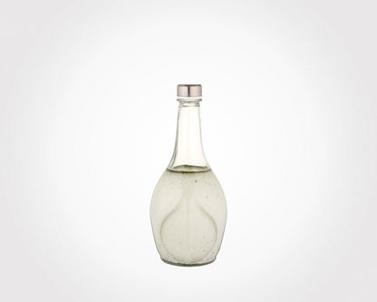 Limon Glass Bottle with Steel Lid 1.1 L (Leaf Design)