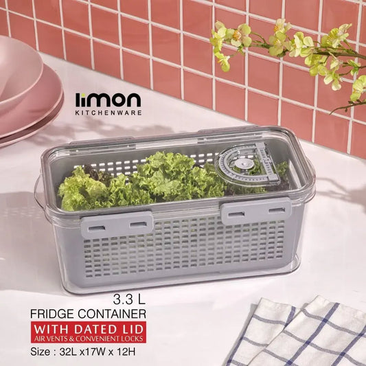 Limon Fridge Container with Dated Lids!