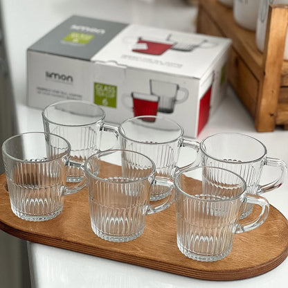 Limon Glass Tea Cup Set 6 Pcs – 280 cc!