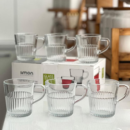 Limon Glass Tea Cup Set 6 Pcs – 280 cc!
