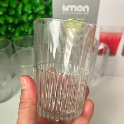 Limon Printed Glass Water Set 7Pcs (1-Jug & 6-Glasses)