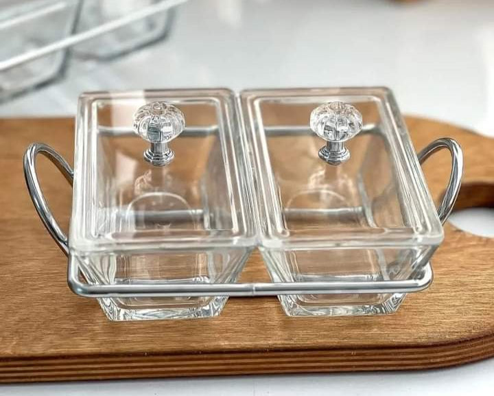 Limon Glass Snack Serving Tray (Rectangular)!