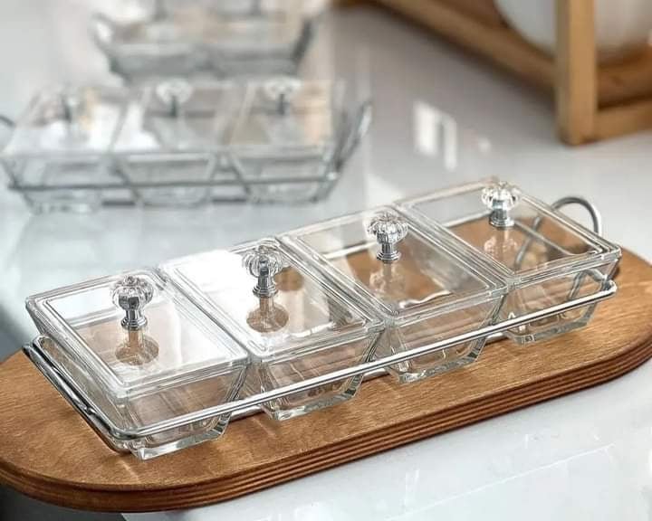 Limon Glass Snack Serving Tray (Rectangular)!