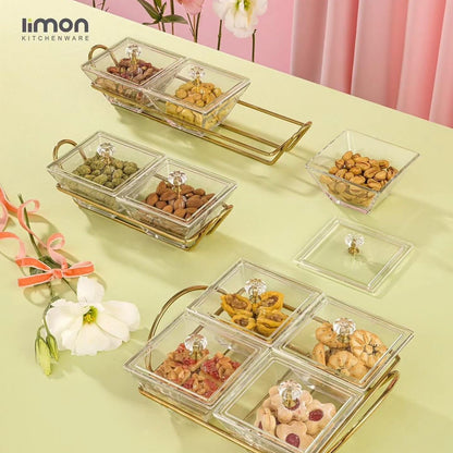 Limon Glass Snack Serving Trays (Square)!