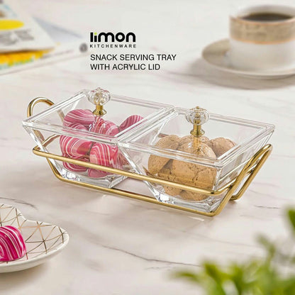 Limon Glass Snack Serving Trays (Square)!