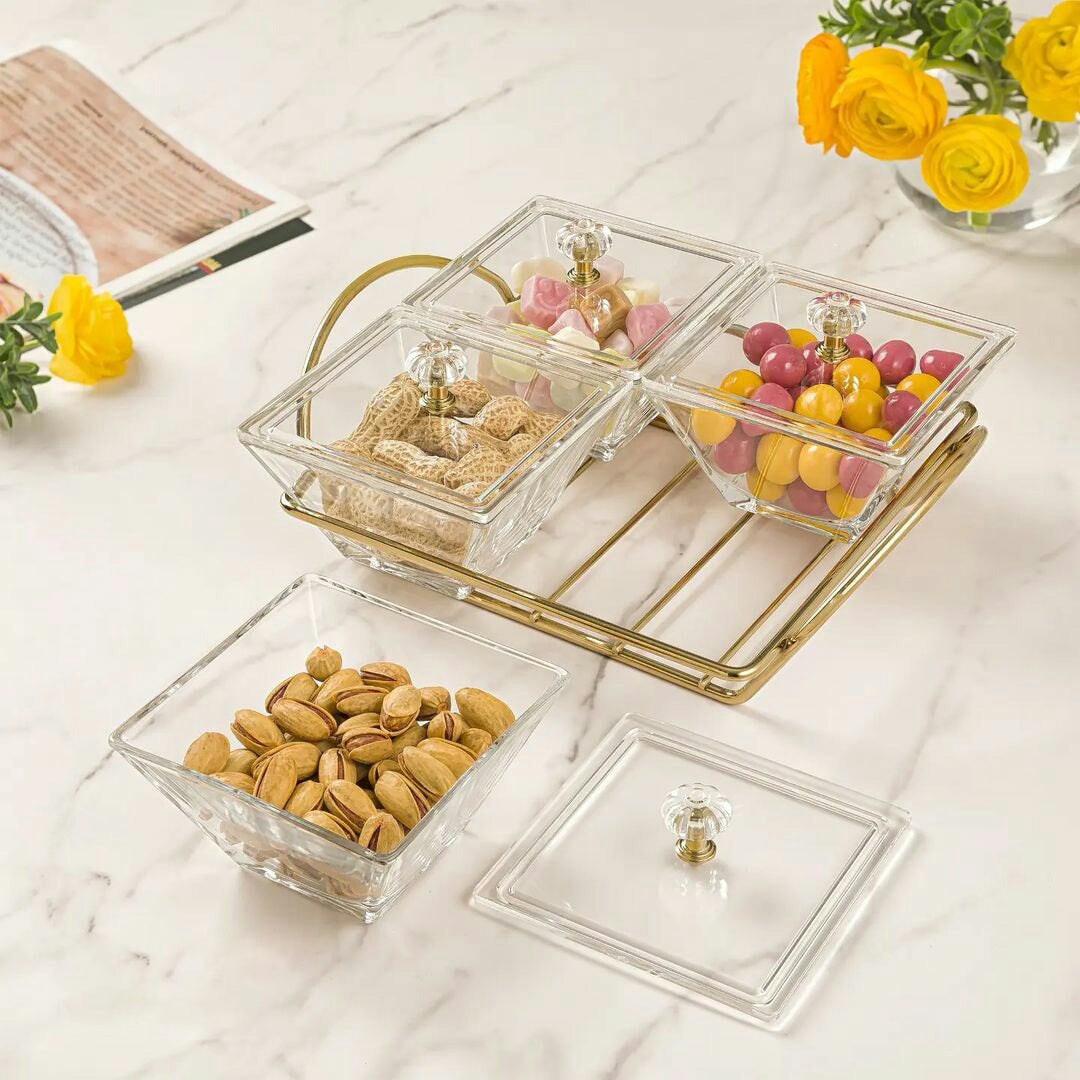 Limon Glass Snack Serving Trays (Square)!
