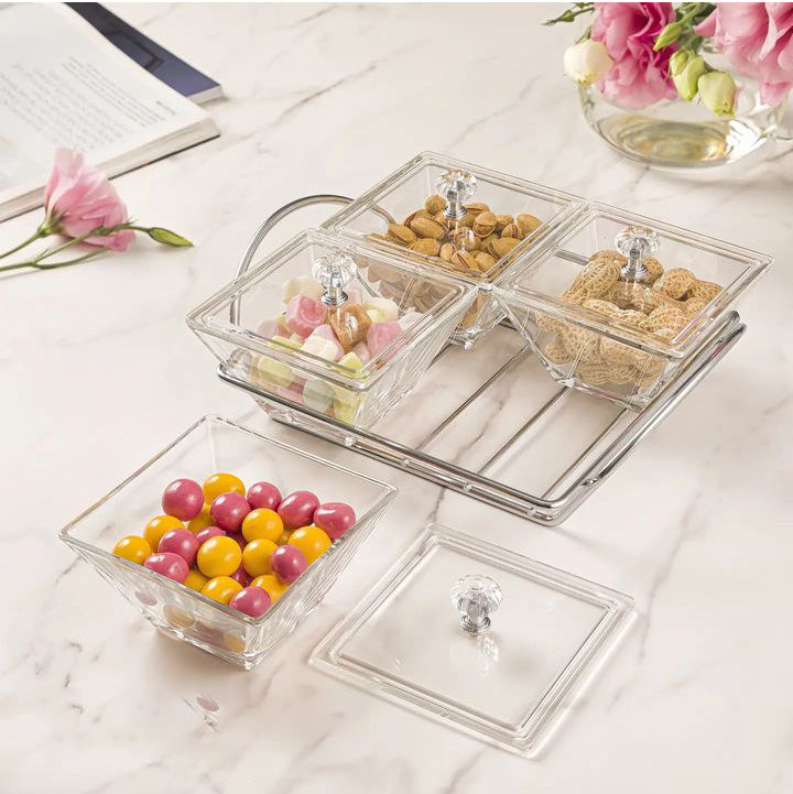 Limon Glass Snack Serving Trays (Square)!