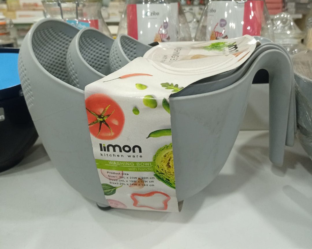 Limon Washing Bowl Set with Handle & Strainer!