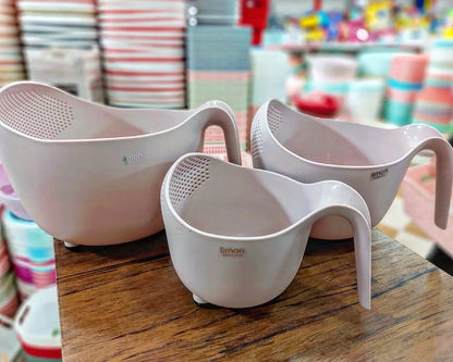 Limon Washing Bowl Set with Handle & Strainer!