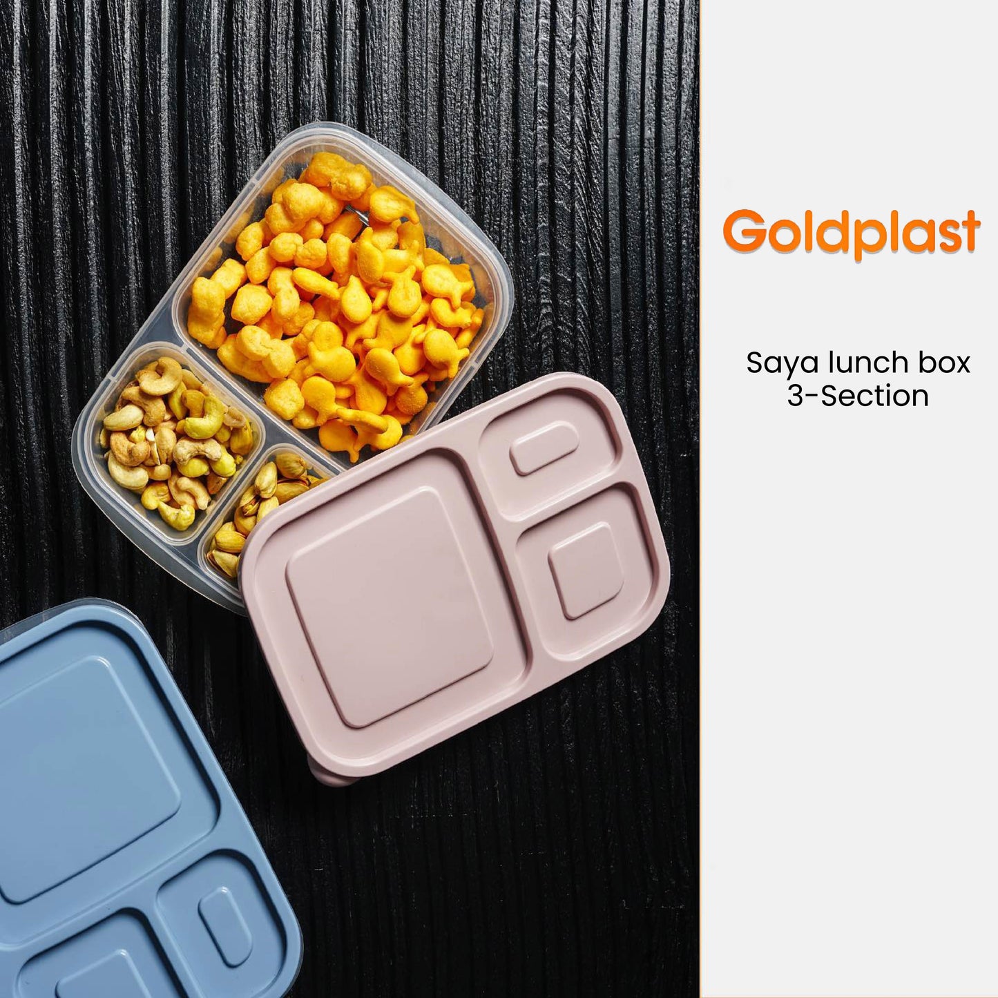 Student Lunch Box 3-Sections 1.15 Liter (Saya)!