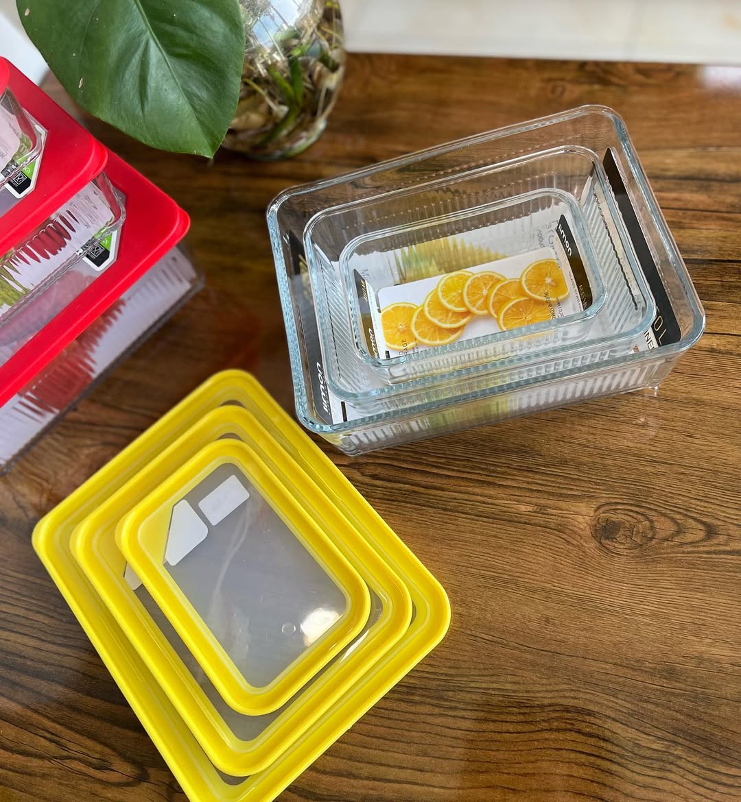 Limon Multicolor Glass Container 3-Pcs Set!